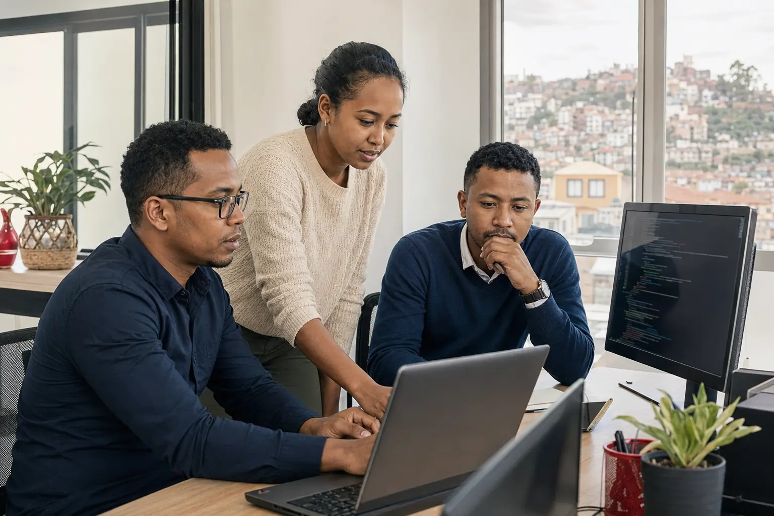 Des experts digitaux travaillant sur des applications
